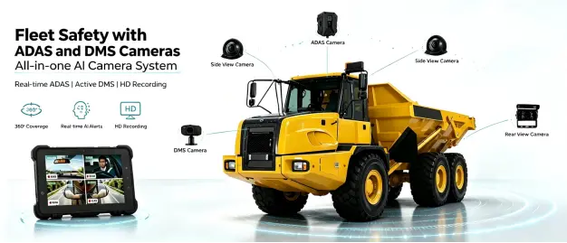 Fleet Safety with ADAS and DMS Cameras: Complete Guide to Vehicle Camera Systems
