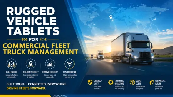 Rugged Vehicle Tablets for Commercial Fleet Truck Management
